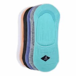 Sperry Womens Solid Sneaker Liner 6 Pk - Teal