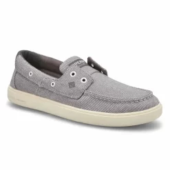 Sperry Mens Outer Banks 2-Eye Wshd Boat Shoe-Grey