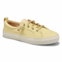 Sperry Womens Crest Vibe Shimmer Sneaker - Yellow