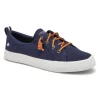 Sperry Womens Crest Vibe Linen Fashion Sneaker - Navy