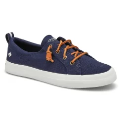 Sperry Womens Crest Vibe Linen Fashion Sneaker - Navy