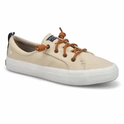 Sperry Womens Crest Vibe Linen Fashion Sneaker - Oat
