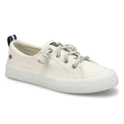 Sperry Womens Crest Vibe Linen Fashion Sneaker - White
